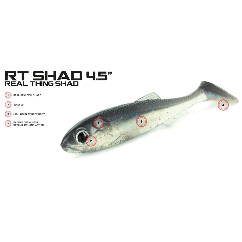 Molix Real Thing Shad 11,40cm - UV Brown Cream Pepper