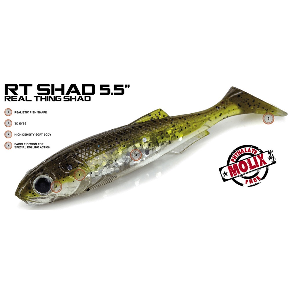 Molix Real Thing Shad - Gummifisch 14cm - Zander