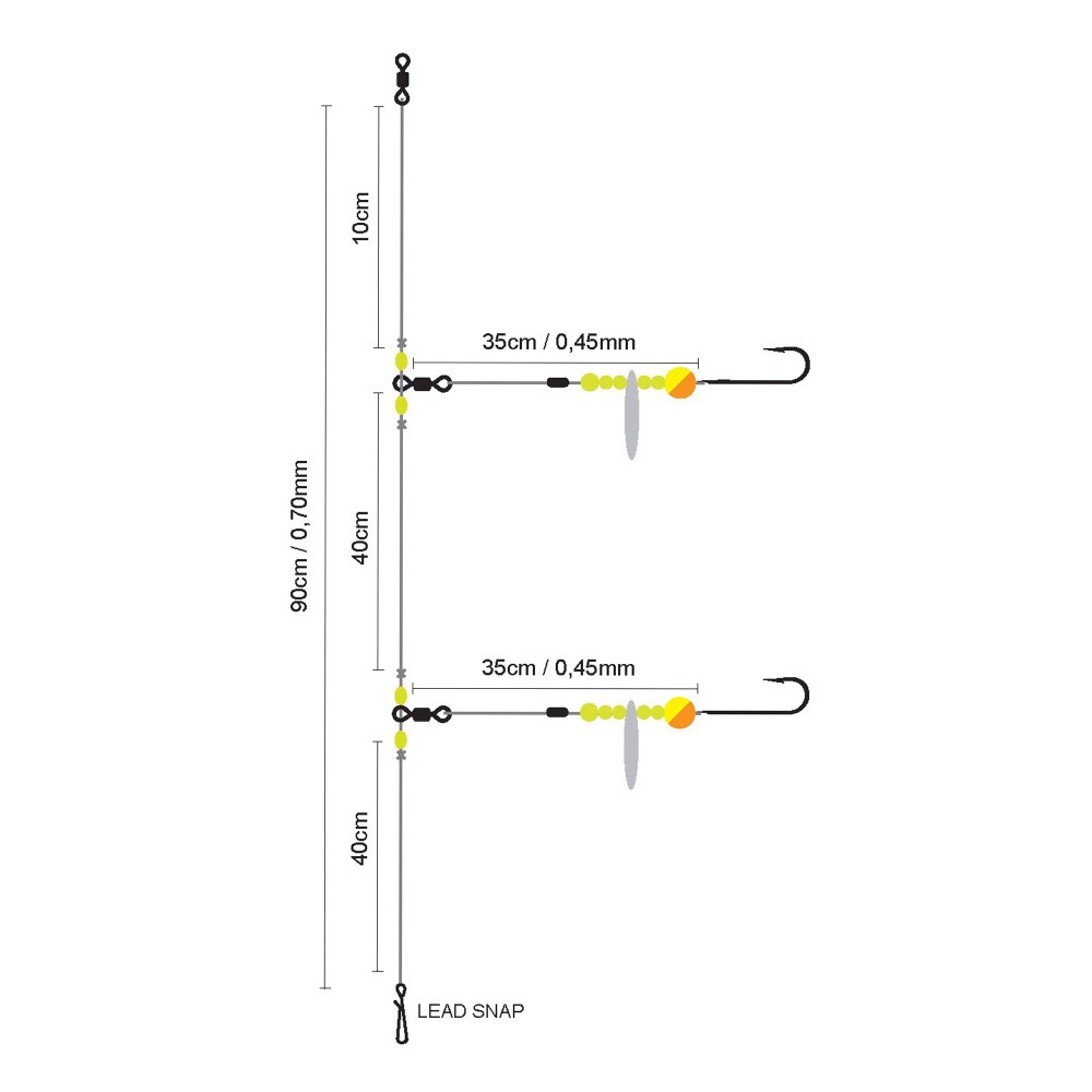 SPRO Salt Rig #9 Brandungsvorfach 90cm - 1Stück