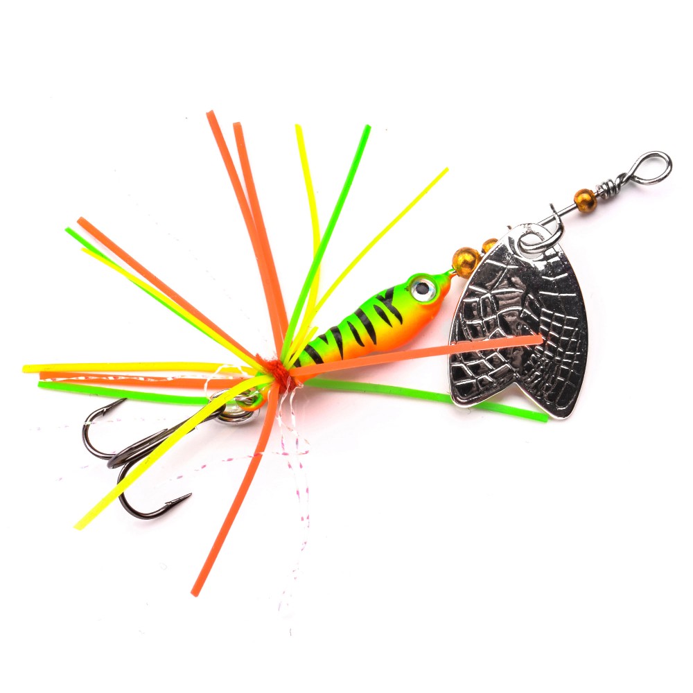 SPRO Larva Mayfly Micro Spinner Spinner Drilling - 5cm - 4g - Firetiger - 1Stück