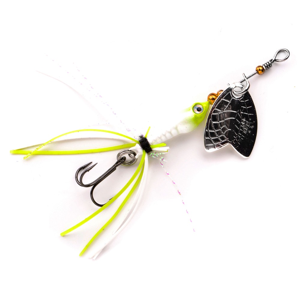 SPRO Larva Mayfly Micro Spinner Spinner Drilling - 5cm - 4g - UV Pearl - 1Stück