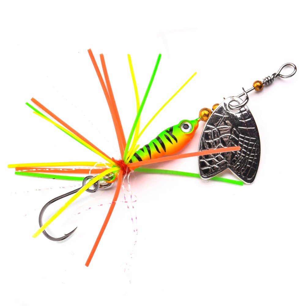 SPRO Larva Mayfly Micro Spinner Single Hook - 5cm - 4g - Firetiger - 1Stück