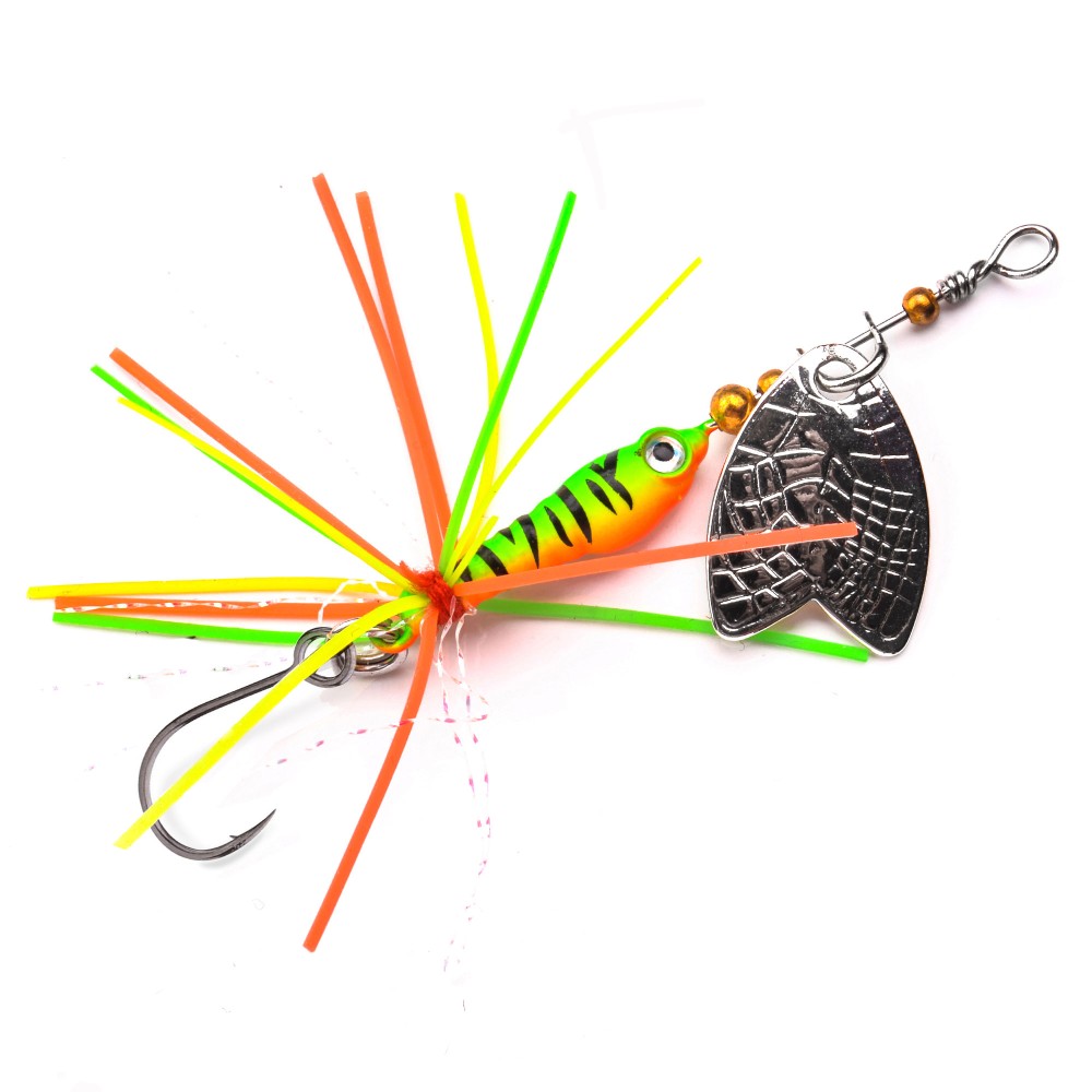 SPRO Larva Mayfly Micro Spinner Spinner Single Hook - 5cm - 4g - Firetiger - 1Stück