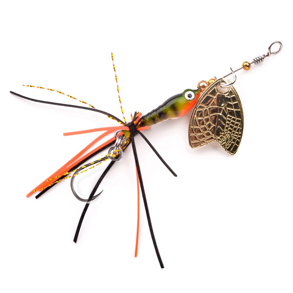 SPRO Larva Mayfly Micro Spinner Spinner Single Hook - 5cm - 4g - Perch - 1Stück