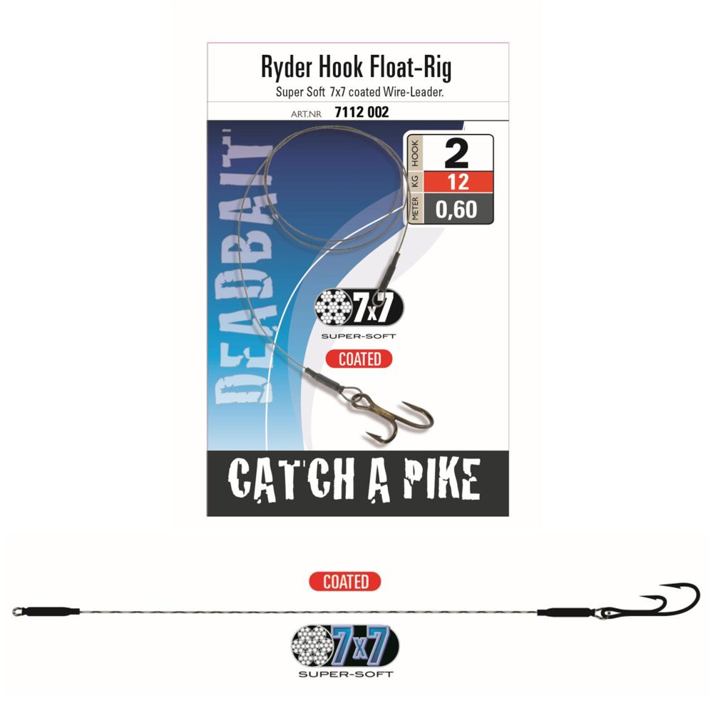 Jenzi Deadbait Ryder-Hook Float Rig Gr.2 - 60cm - 12Kg - 1 Stück