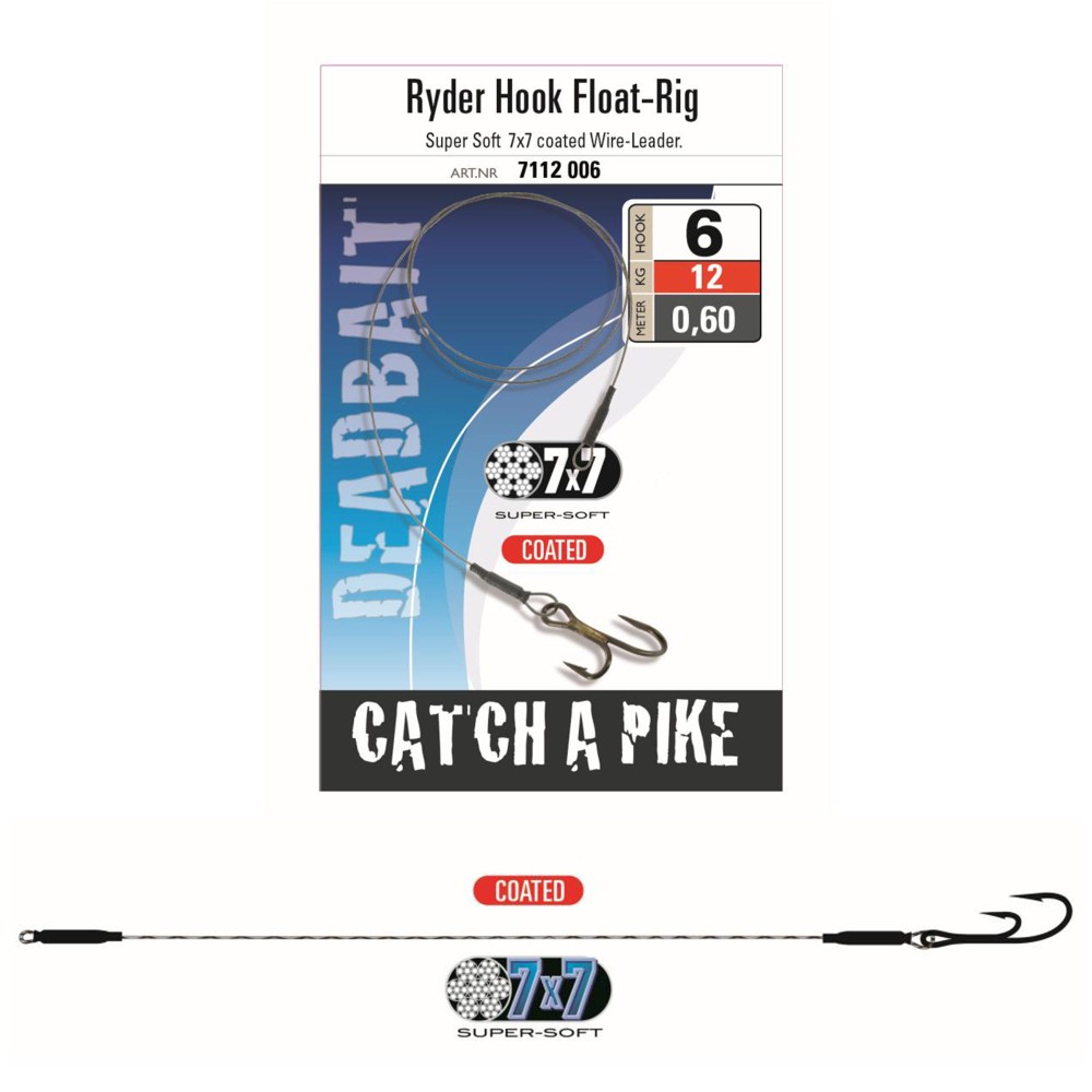 Jenzi Deadbait Ryder-Hook Float Rig Gr.6 - 60cm - 12Kg - 1 Stück