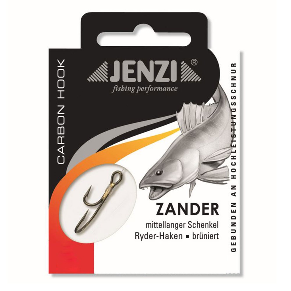 Jenzi Zander-/Ryderhaken - Gebundene Haken Gr.6 - 0.22mm - 5 Stück