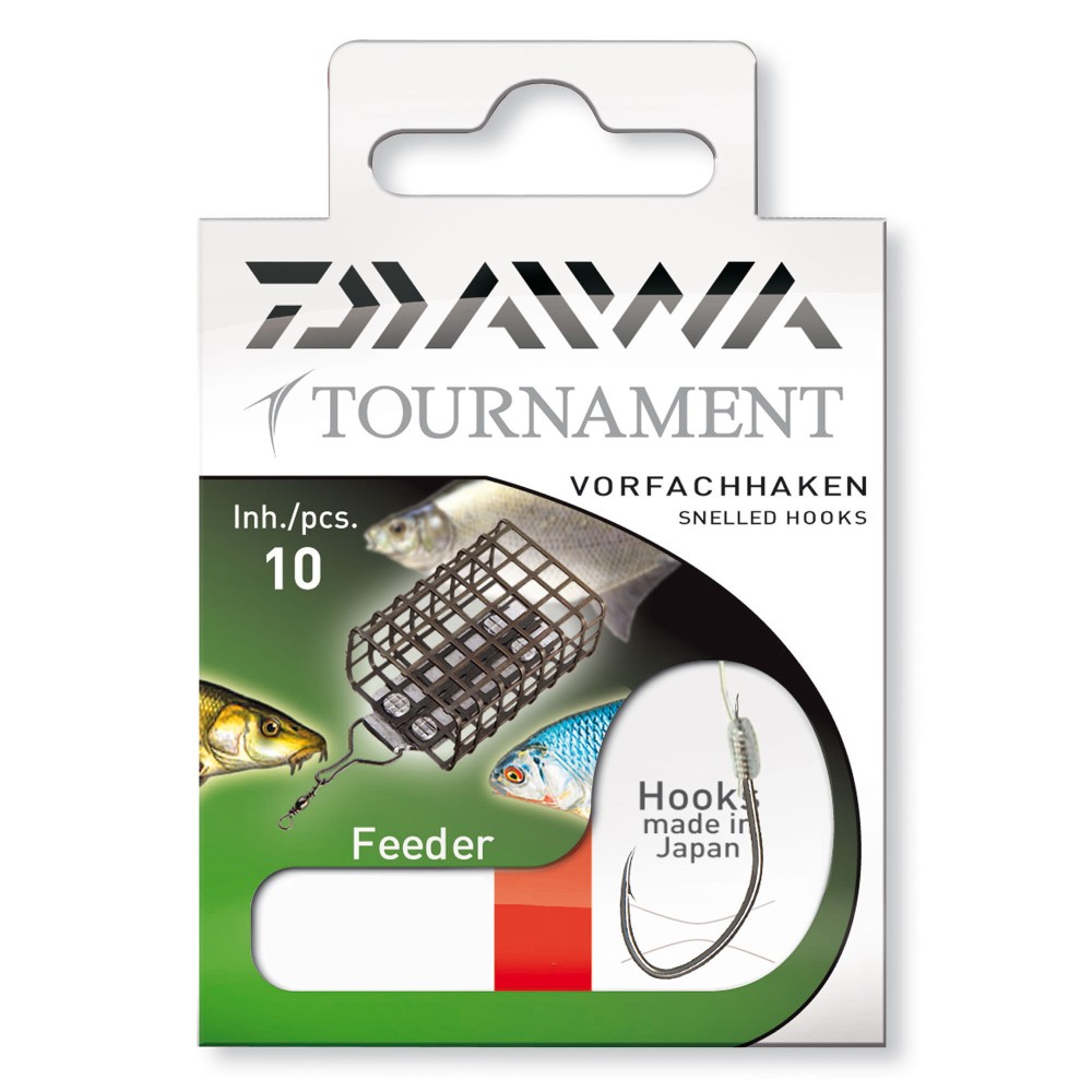 Daiwa Tournament Feederhaken Gr.4 70cm - Gr.4 - 0,23mm - 10Stück