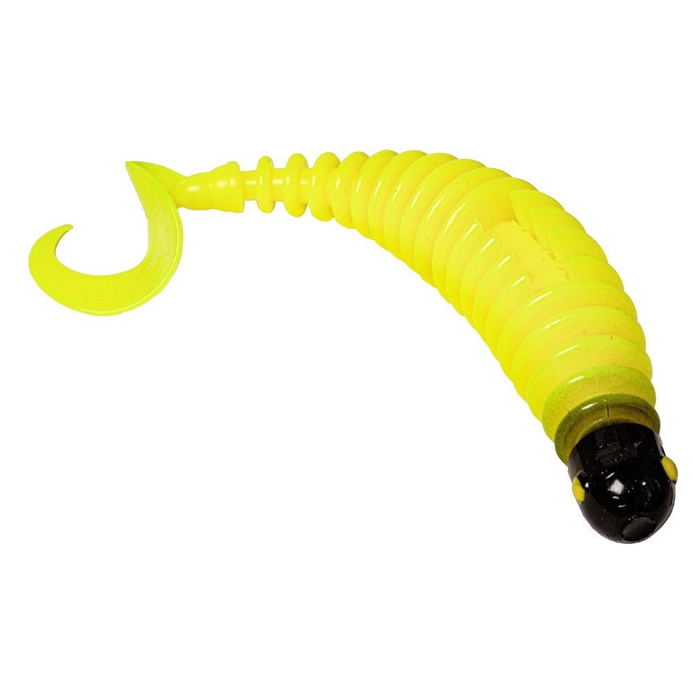 Black Cat Curly Worm Gummifisch 17cm - 24g - yellow zombie