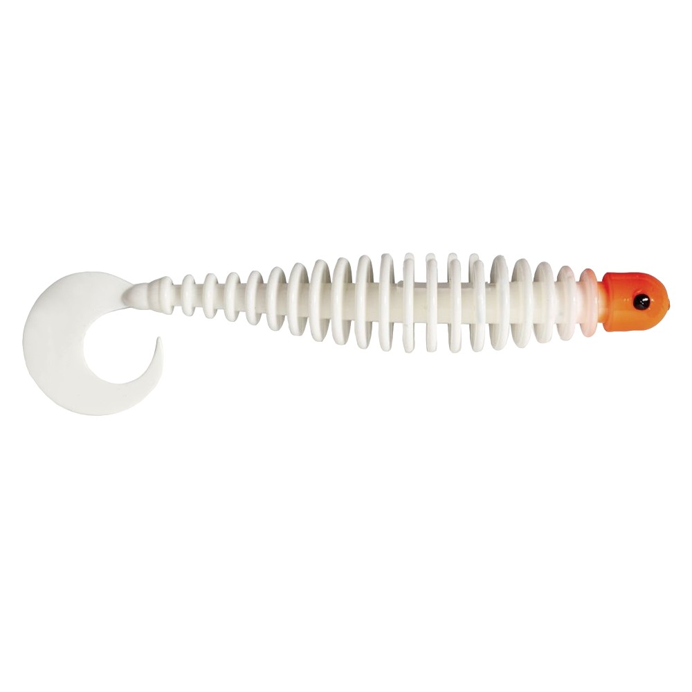 Black Cat Curly Worm Gummifisch 17cm - 24g - red head