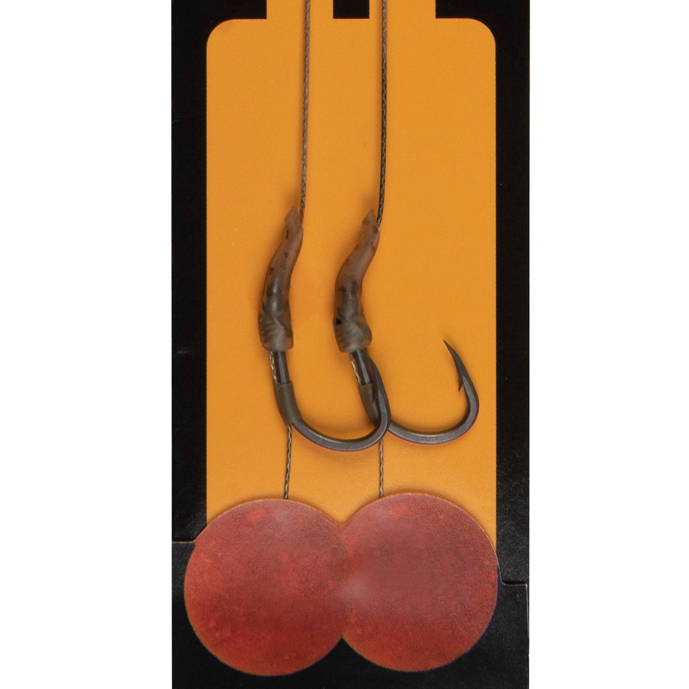 Fox Edges Wide Gape Rig - Karpfenrig Camotex Semi Stiff Coated Braid - 20lbs - #6 - 2 Stück