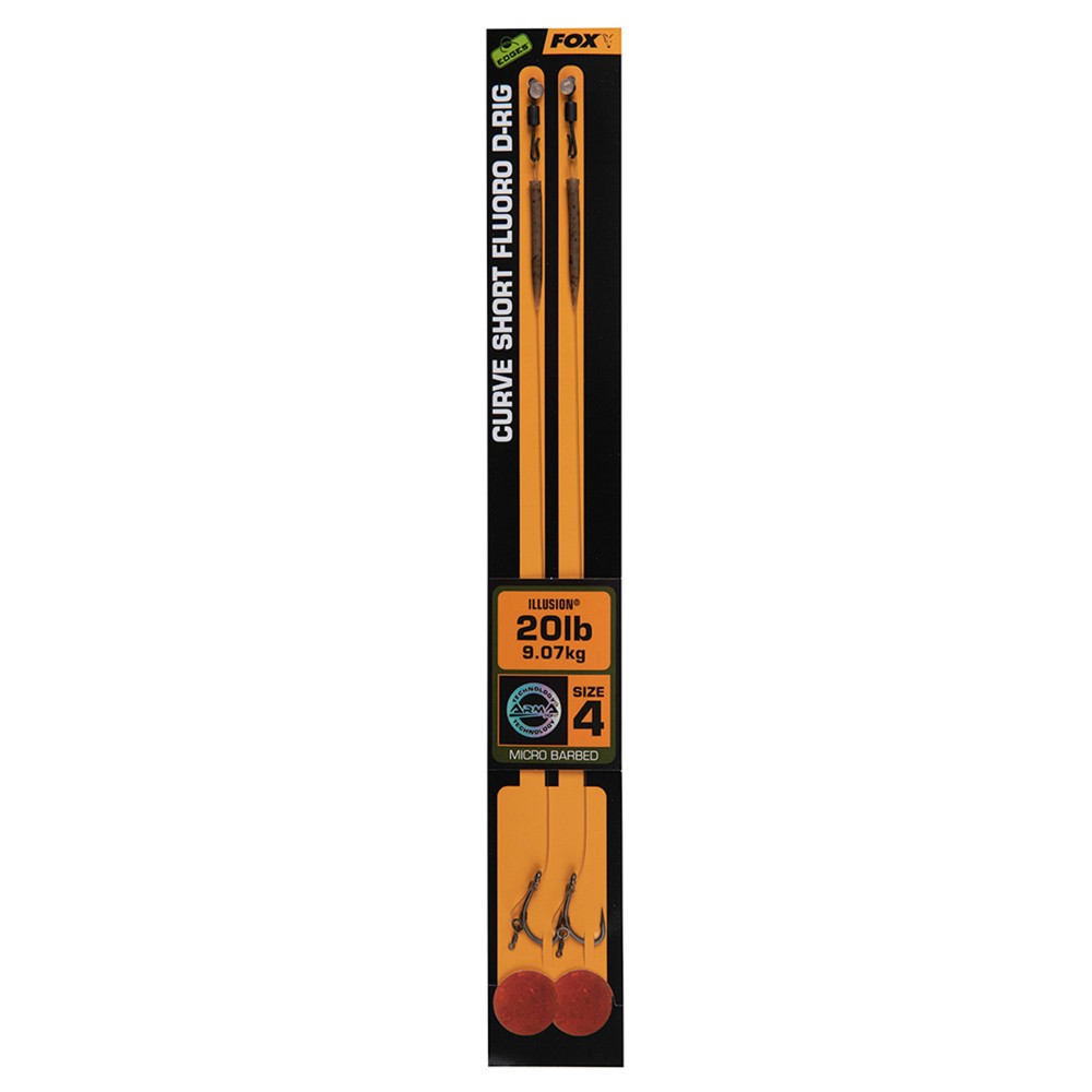 Fox Edges Curve Short Fluoro D-Rig Illusion x 2 Gr.4 - 20lb