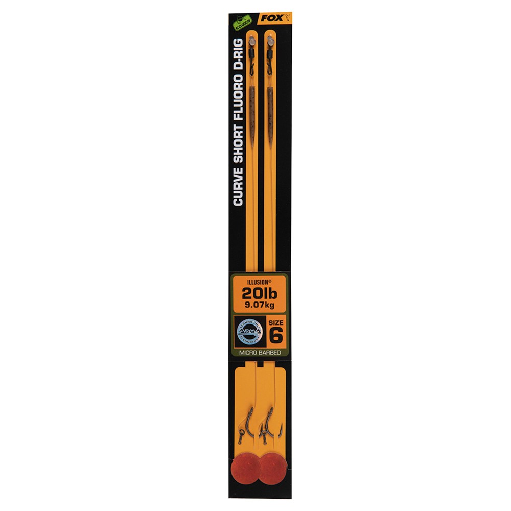 Fox Edges Curve Short Fluoro D-Rig Illusion x 2 Gr.6 - 20lb