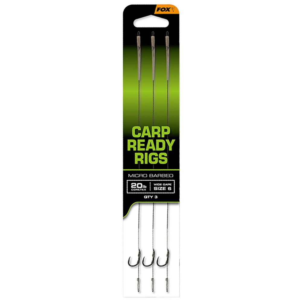 Fox Carp Ready Rigs - Wide Gape Gr.6 - 20lb