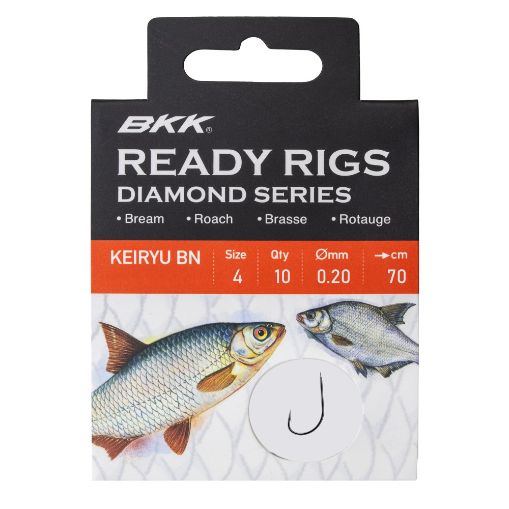 BKK Ready Rig Diamond - KEIRYU 0,20mm - 70cm - 10Stück - Gr.4