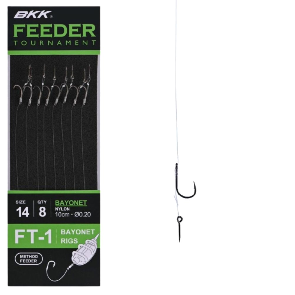 BKK Feeder Tournament Bayonet Rigs 10cm - 8Stück - Gr.10