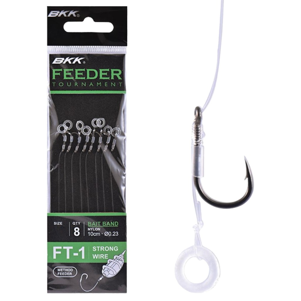 BKK Feeder Tournament Bait Band Rigs 10cm - 8Stück - Gr.6