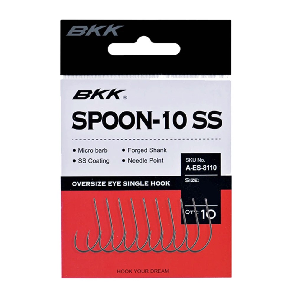 BKK Spoon-10 SS - Einzelhaken Black Nickel - 10Stück - Gr.4#