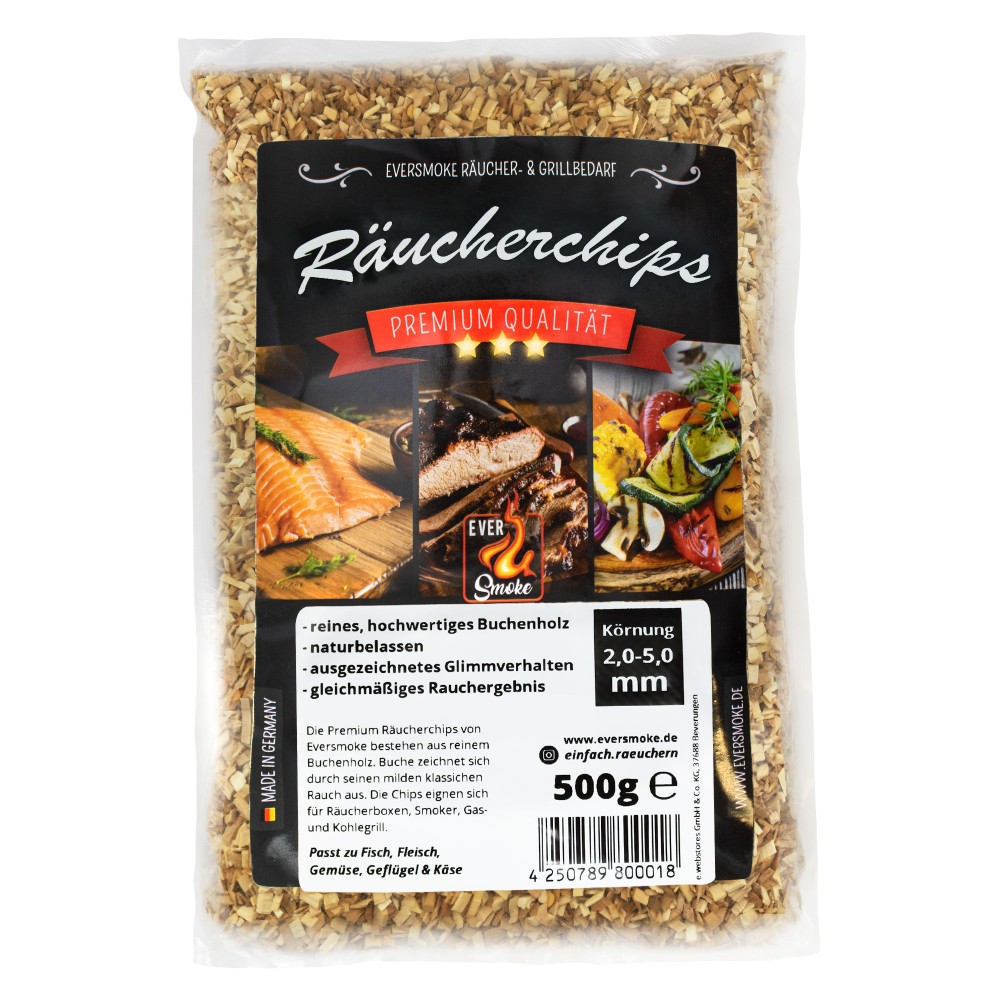 Eversmoke Premium Räucherchips "De Luxe 2,0-5,0mm" 500g