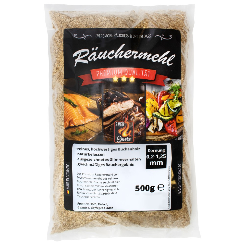 Eversmoke Premium Räuchermehl "Extra Fein 0,2-1,25mm" 500g