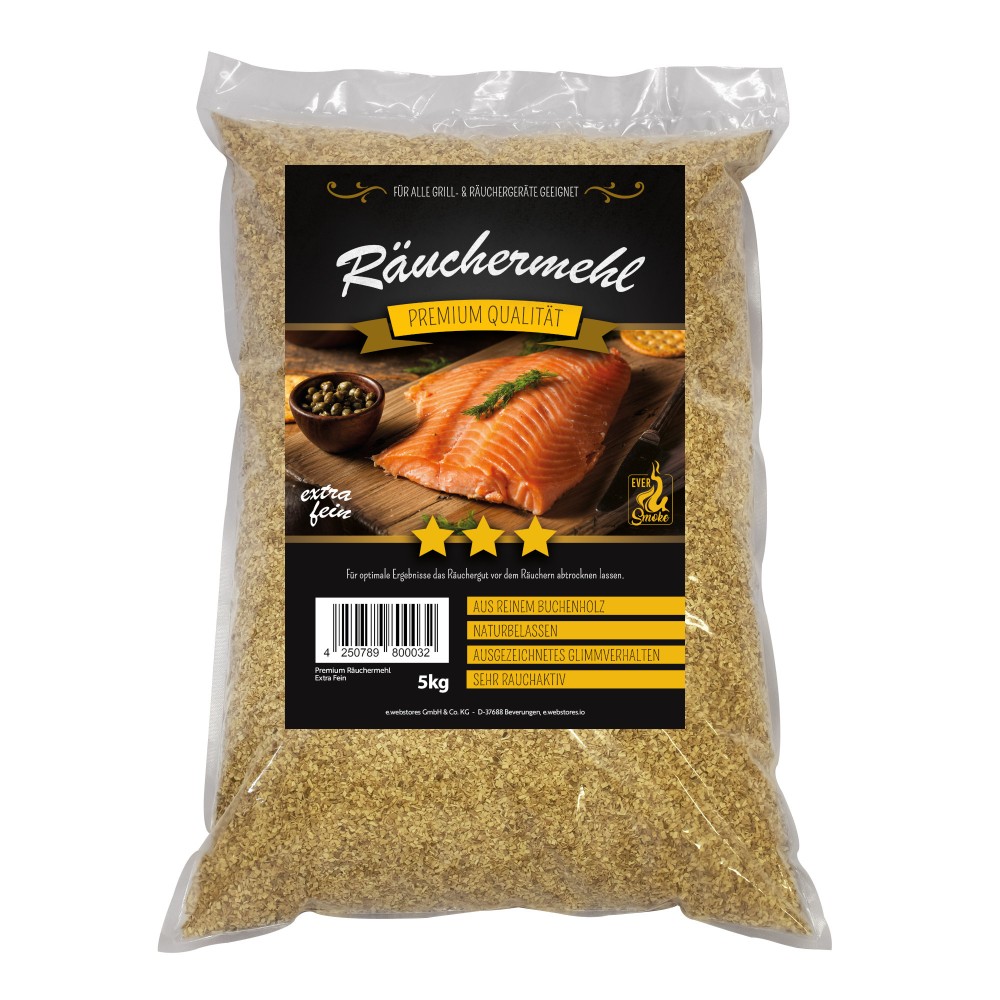 Eversmoke Maxi Sack Premium Räuchermehl "Extra Fein 0,2-1,25mm" 5Kg