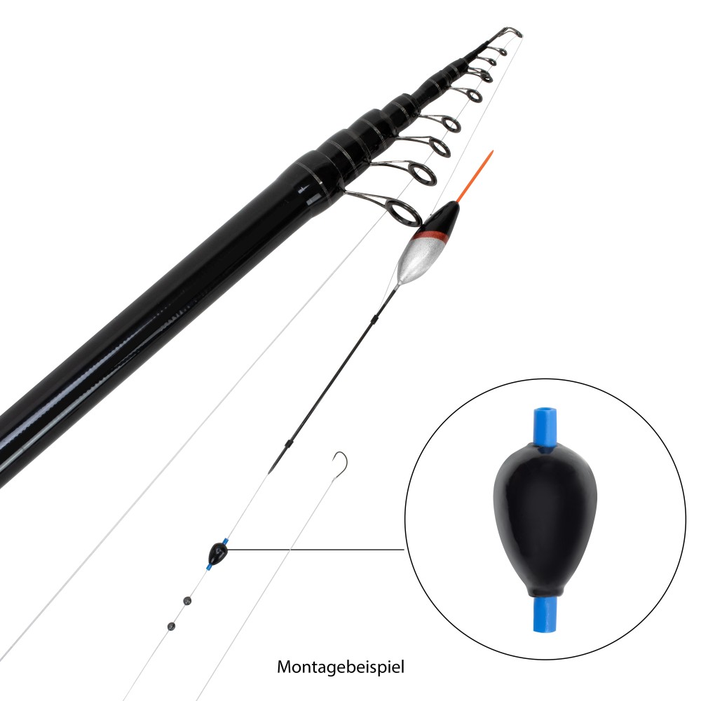 Tropfenblei Wettkampf Sortiment 35 Stück 3-8g schwarz