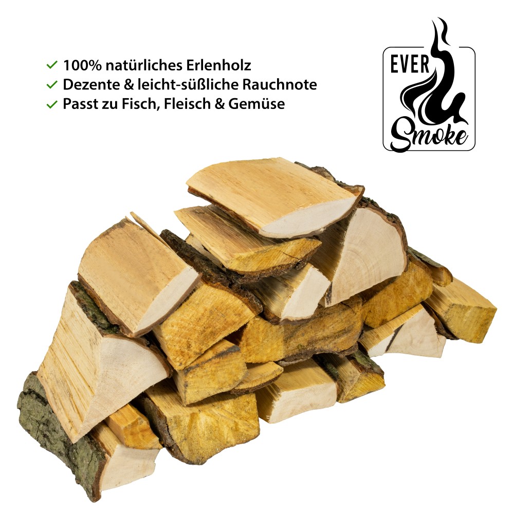 Eversmoke Premium Wood Chunks Räucherklötze Erle 1.5 kg - Erle