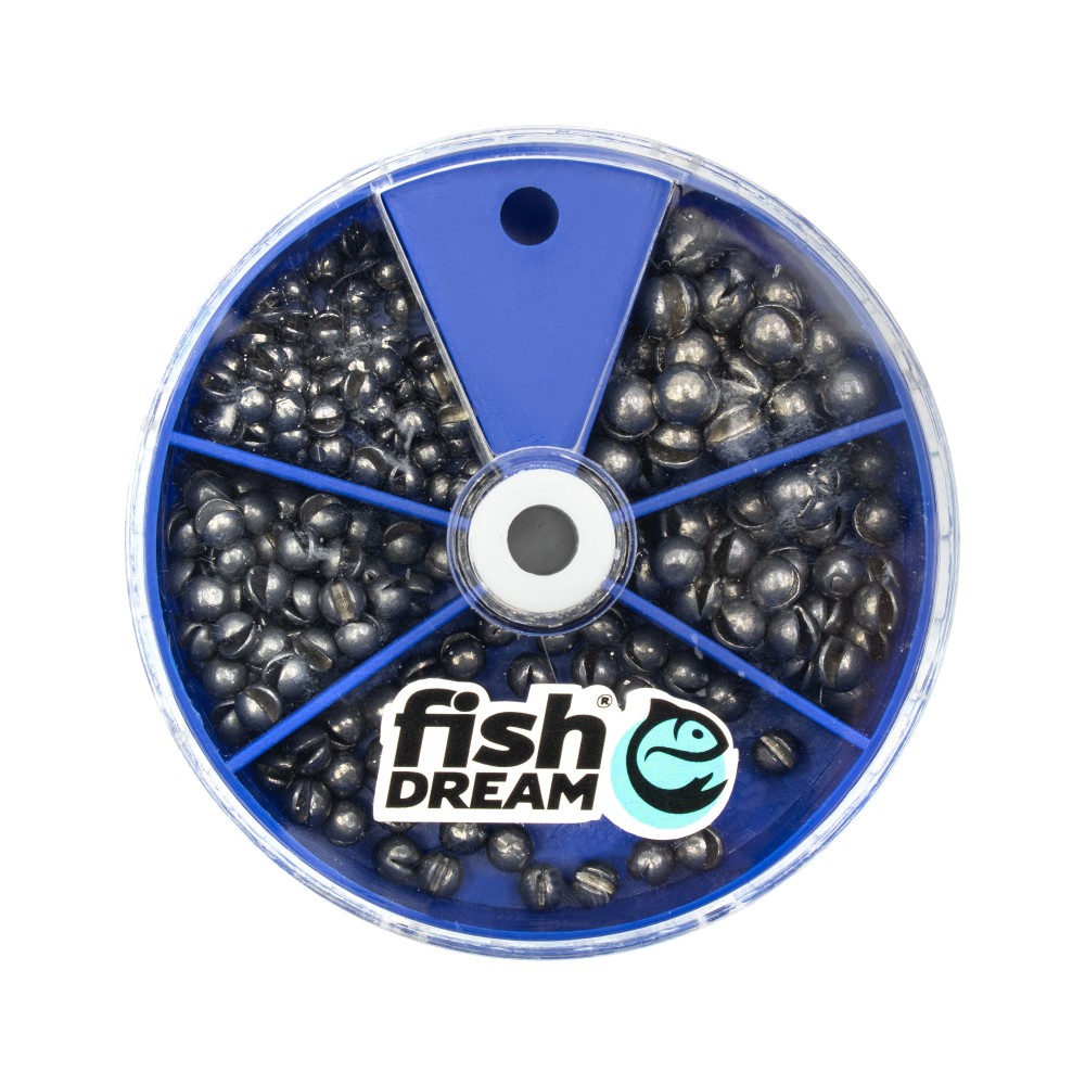 Fishdream Schrotblei Verteiler Box Spalt- Klemmblei 100g