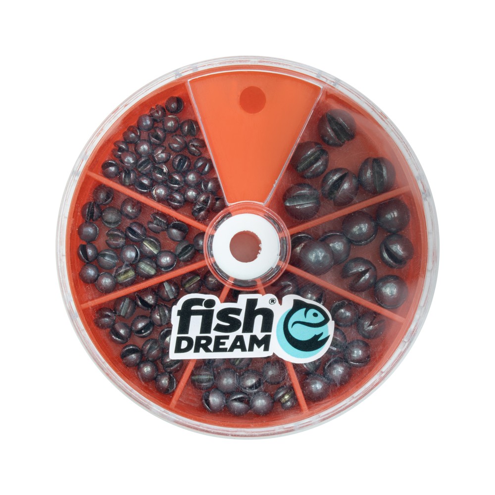 Fishdream Schrotblei Verteiler Box Spalt- Klemmblei 80g