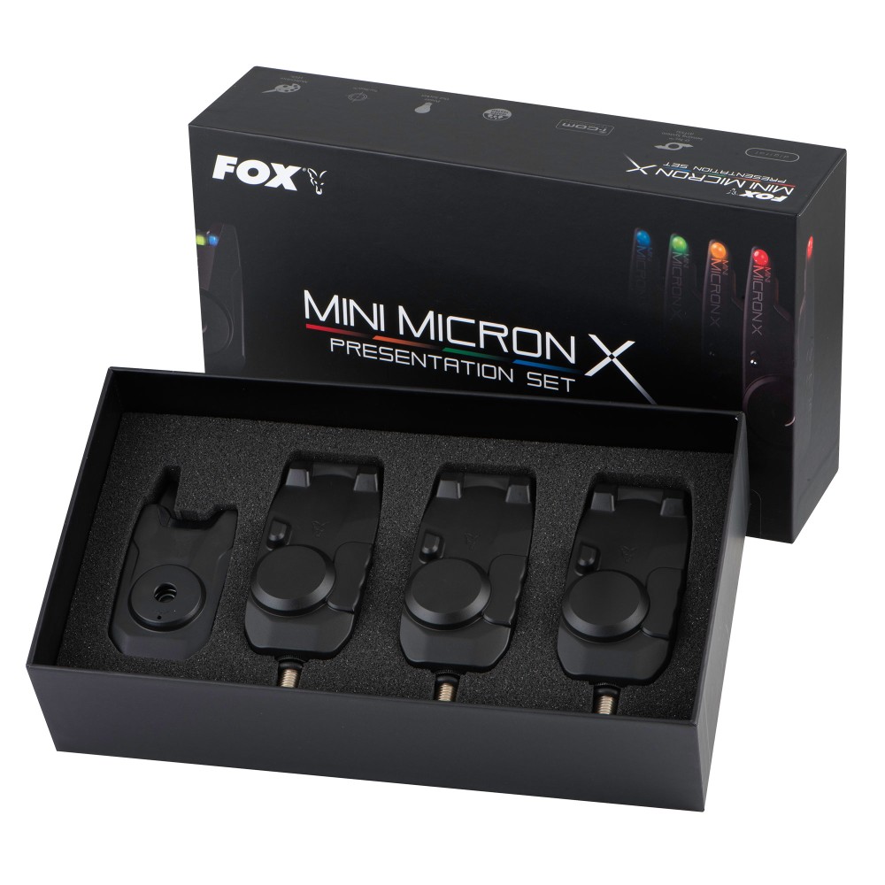 Fox Mini Micron X inc. Hardcase 3 Rod Set Funkbissanzeiger