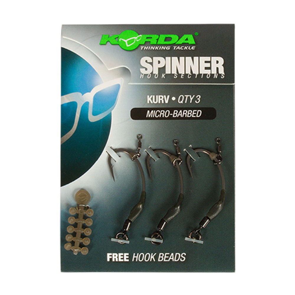 Korda Spinner hook sections Kurv Karpfenhaken Gr. 4 - 3 Stück