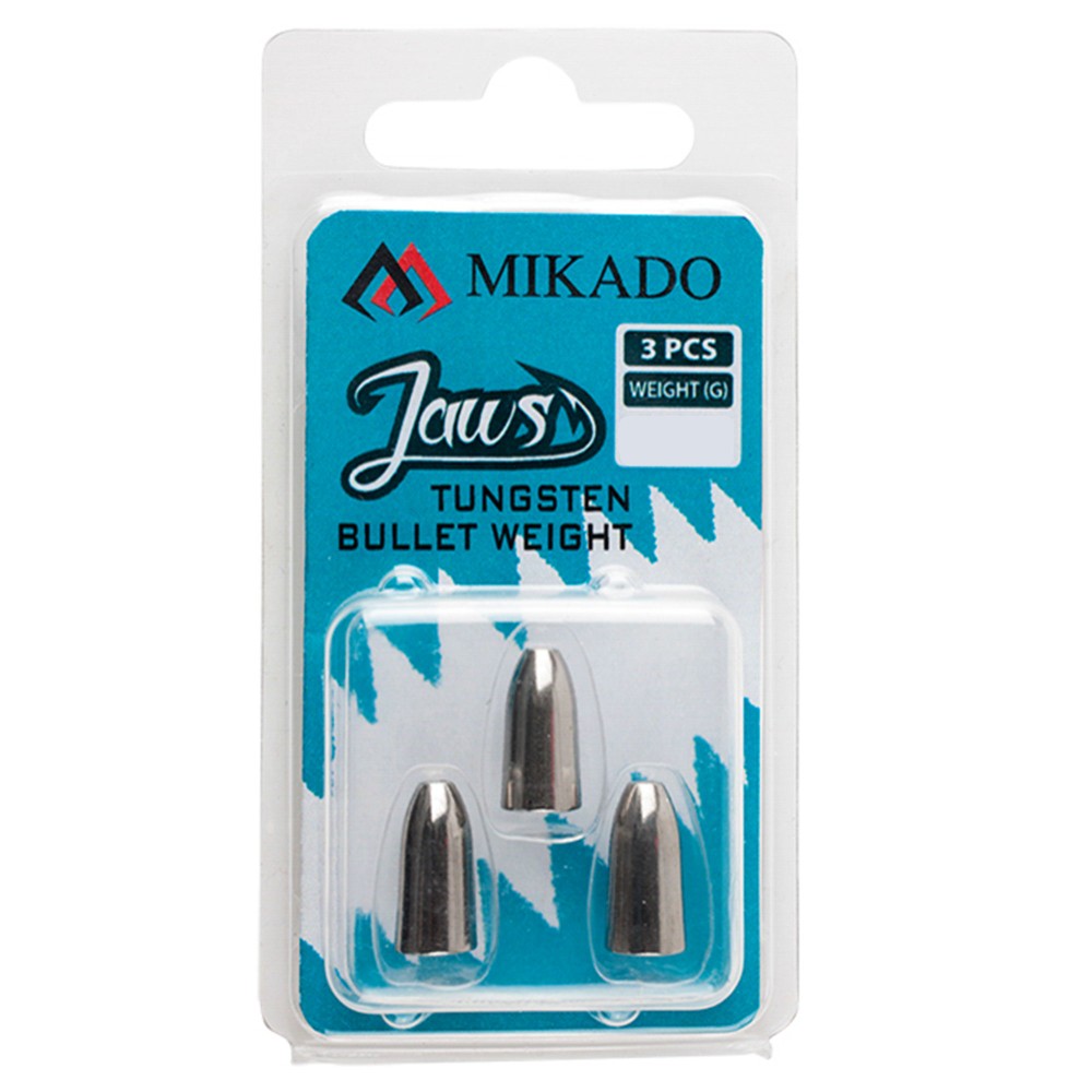 Mikado Jaws Tungsten Bullet Bullet-Weight stahlgrau - 3Stück - 8,86g