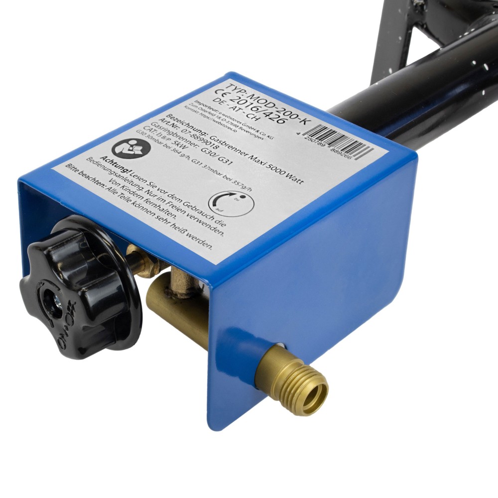 Eversmoke Gasbrenner Maxi 5000 Watt für Räucheröfen 1Stück