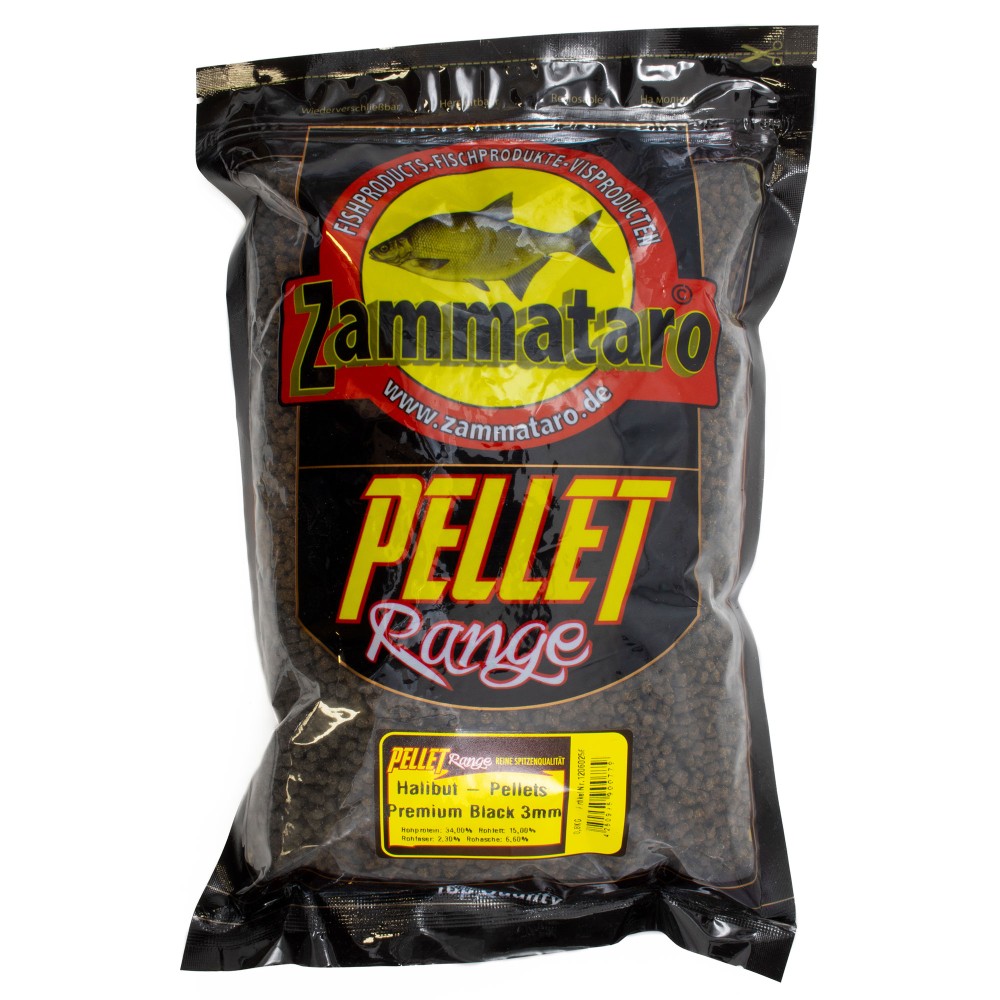 Zammataro Pellet Range Halibut Pellets - Premium Black Micropellets 3,0 mm