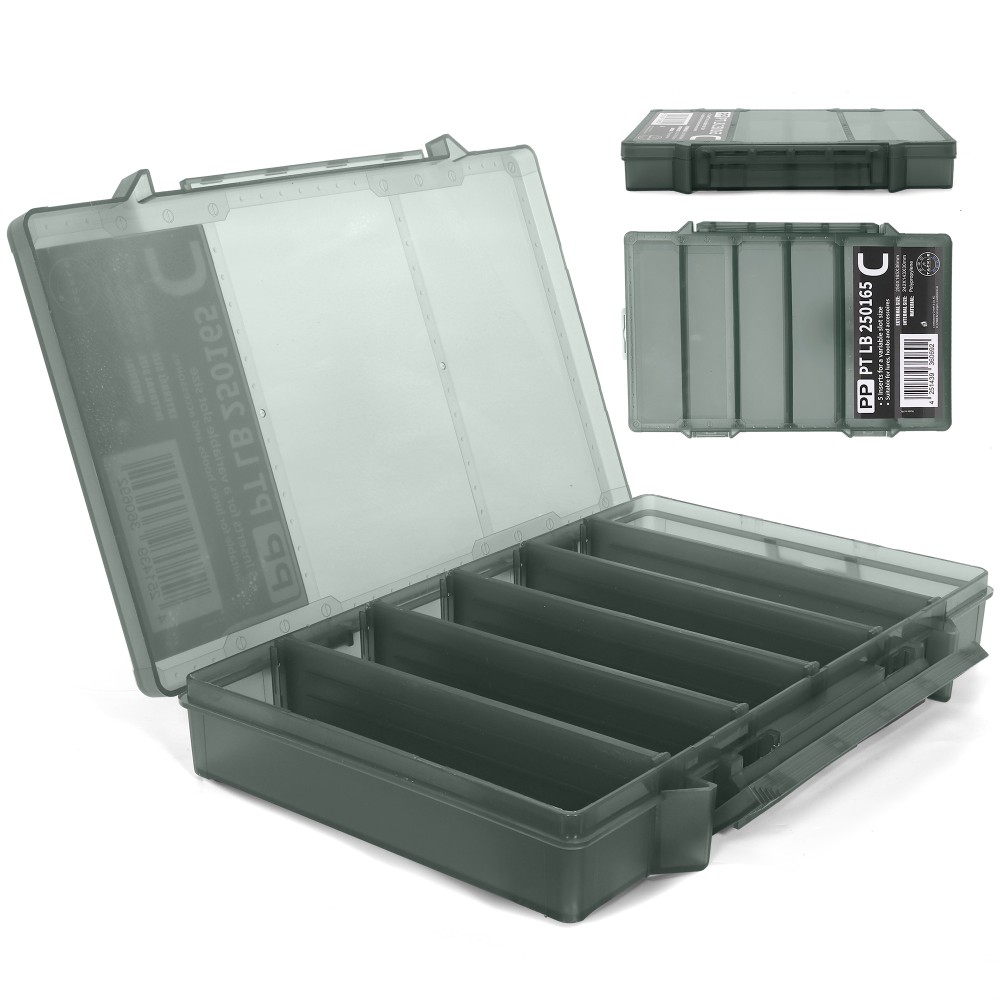 Pro Tackle Lure Box 25-G Vertical - 25 x 16.5 x 3.6cm - Grey