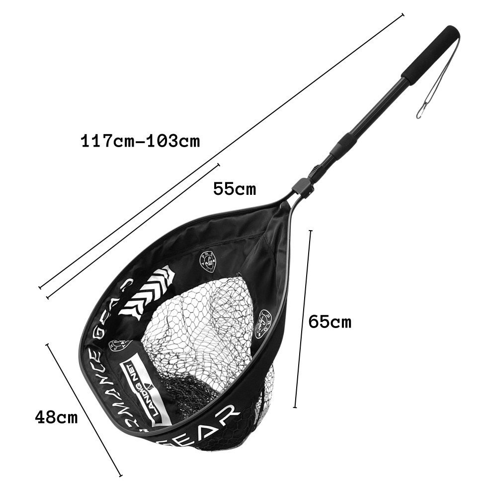 Pro Tackle Foldable Net - Kescher L - 48x55cm - gummiert