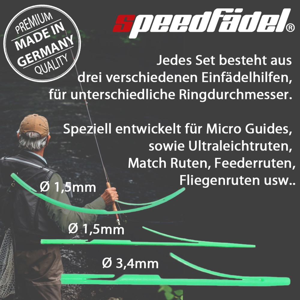 Speedfädel Einfädler 3er Set im Polybeutel - Schnureinfädler