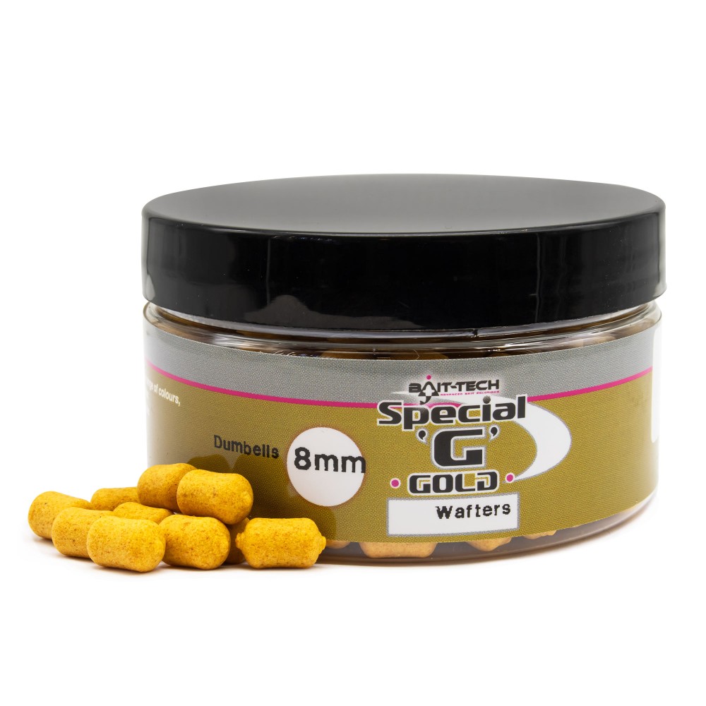 Bait Tech Special G Dumbells Wafters - Boilies Gold - 6x10mm - (100ml)