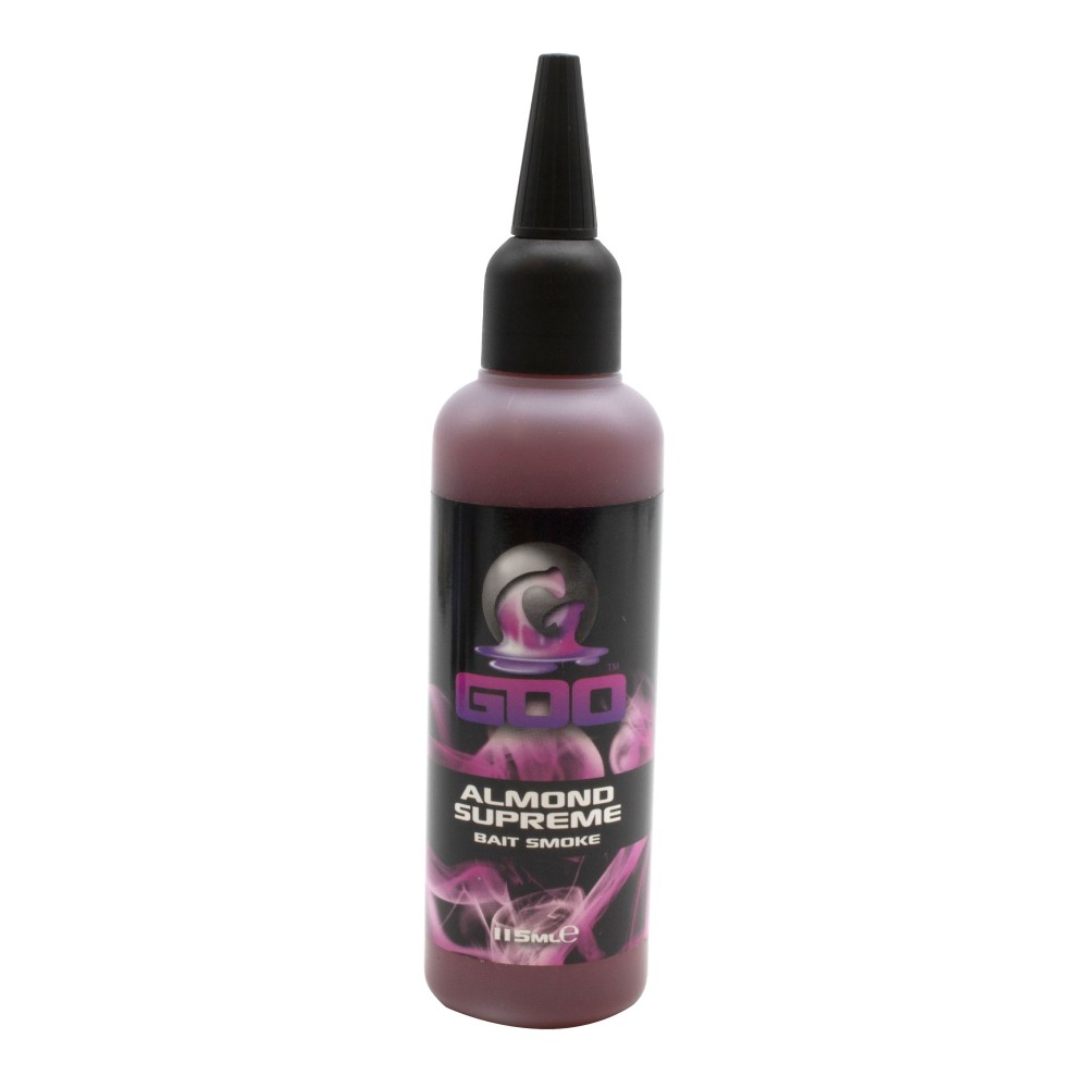 Korda The Goo Flüssig Lockstoff Almond Supreme Bait Smoke - Pink - dünnflüssig - UV-aktiv - 115ml