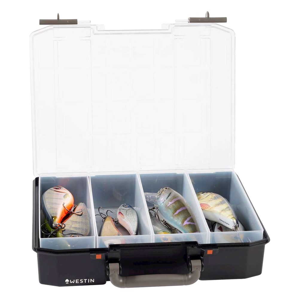 Westin W6 Lure Vault Köderbox 57 x 33,7 x 27,8cm - black clear - 1Stück