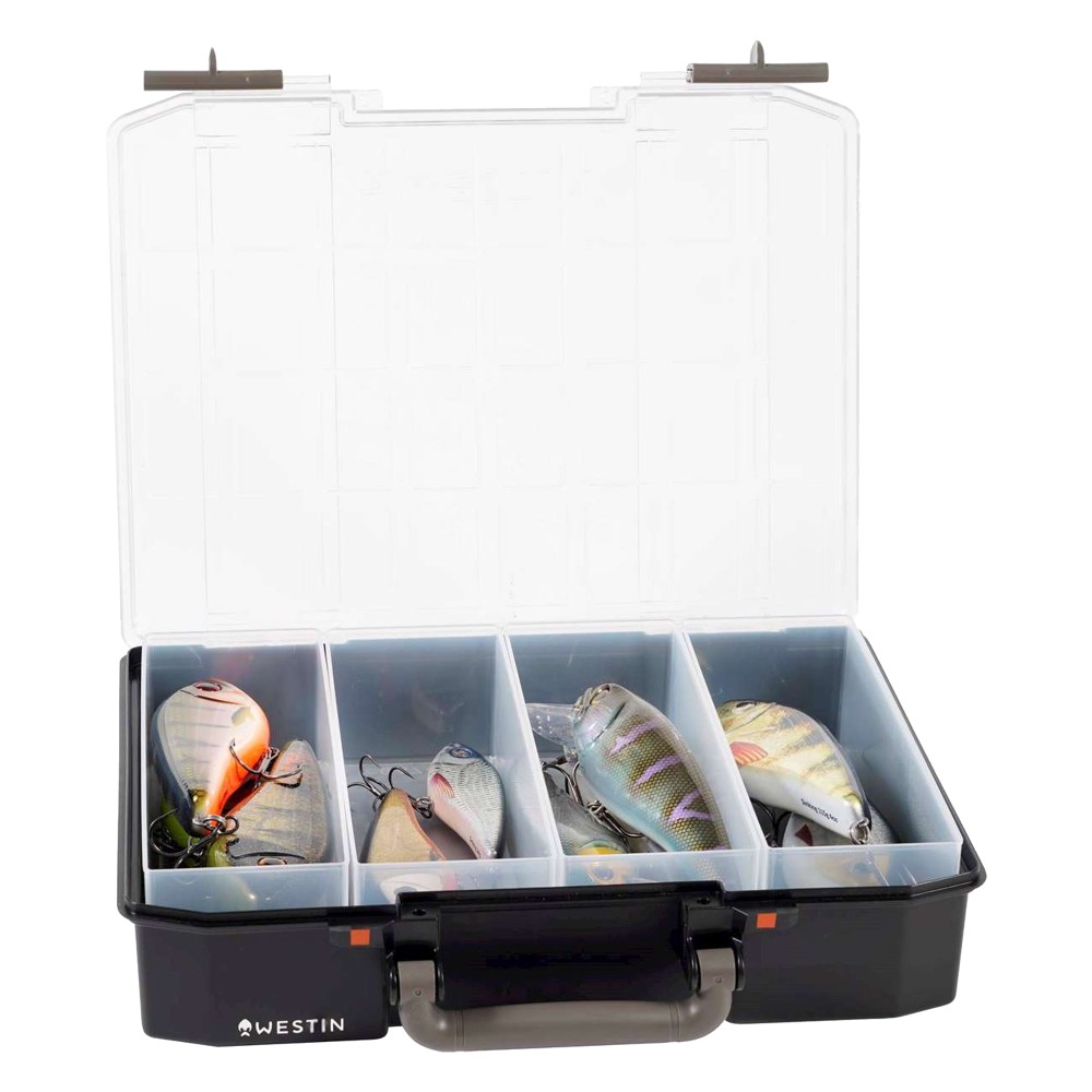 Westin W6 Lure Vault - Köderbox 57 x 33,7 x 27,8cm - black clear - 1Stück