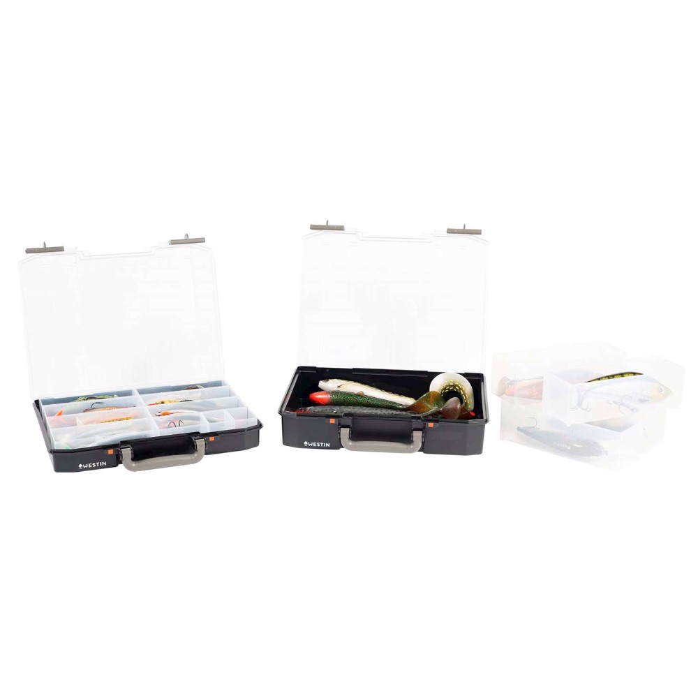 Westin W6 Lure Vault - Köderbox 57 x 33,7 x 27,8cm - black clear - 1Stück