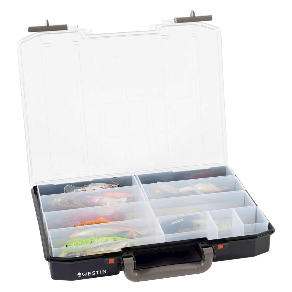 Westin W6 Lure Vault Köderbox 79 x 33,7 x 27,8cm - black clear - 1Stück