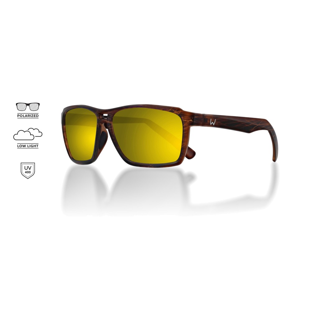 Westin W6 Street 150 Matte Brown Stripe - LB Brown LM Yellow AR Green - Polarisationsbrille