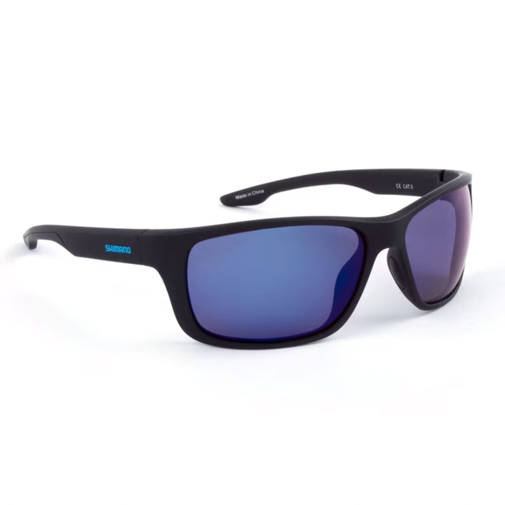 Shimano Antares - Polarisationsbrille Matte Black & Blue Mirror