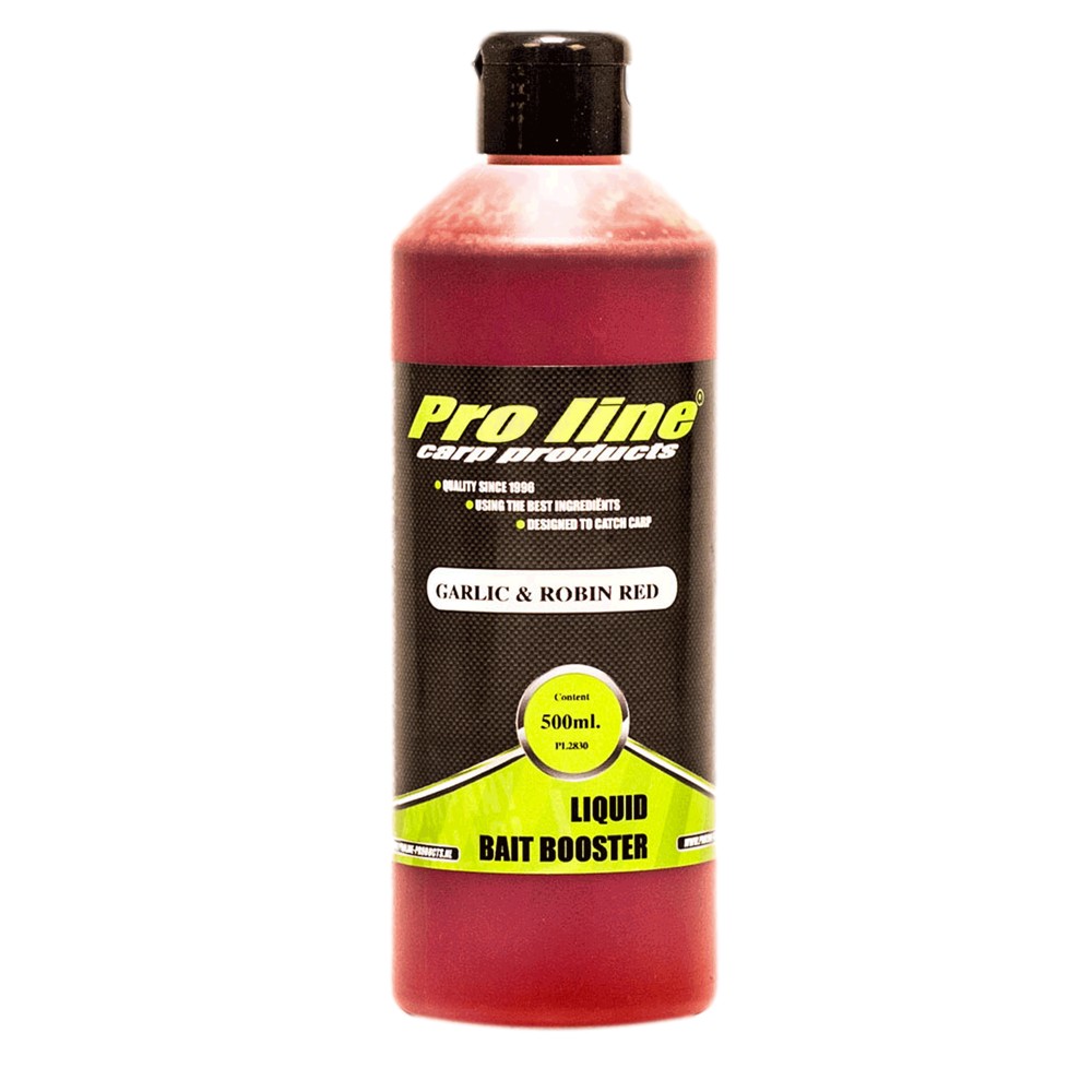 Pro line Readymades Liquid Bait Booster - Flüssiglockstoff Garlic & Robin Red - rot-braun - 500ml