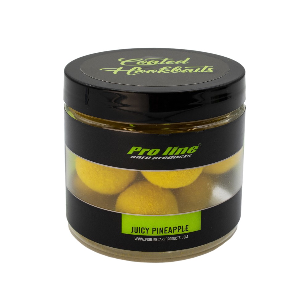 Pro line Readymades Coated Hookbaits Core Boilies Juicy Pineapple - neon gelb - 200ml - 20mm