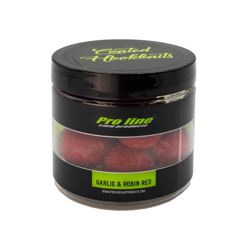 Pro line Readymades Coated Hookbaits Core Garlic & Robin Red - rot-braun - 200ml - 20mm