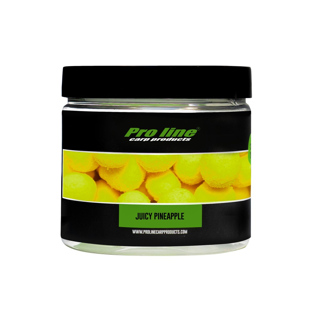 Pro line Readymades Pop-Ups Boilies Juicy Pineapple - neon gelb - 200ml - 15mm