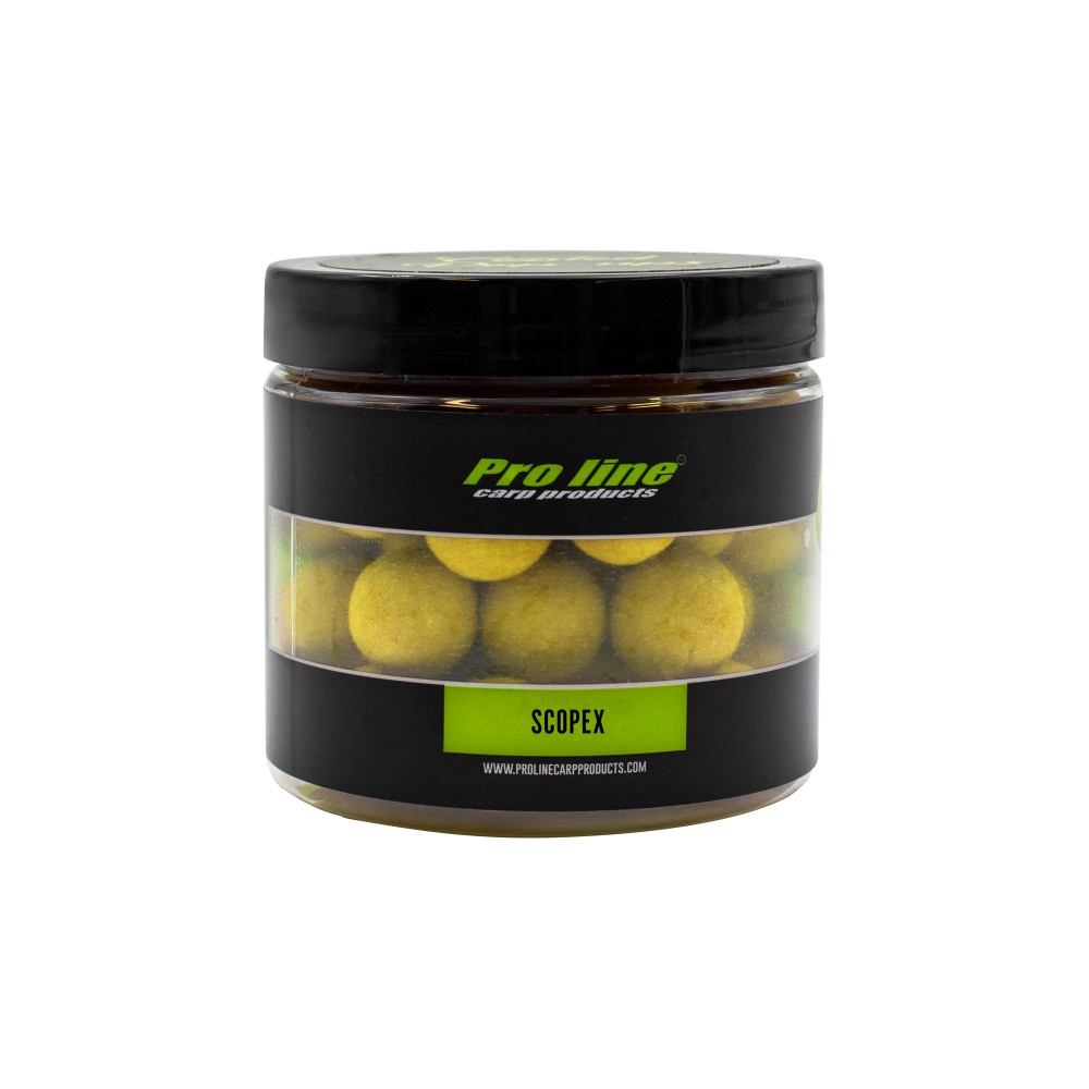 Pro line Readymades Coated Pop-Ups Core Boilies Scopex - gelb - 200ml - 15mm